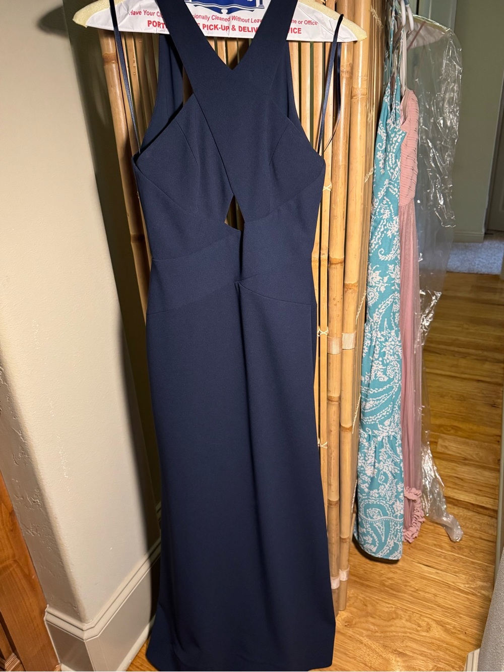 BCBGMaxAzria Navy Wrap-Style Dress - Picture 4 of 4